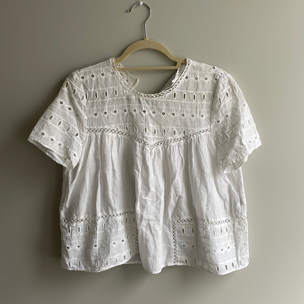 Zara white top